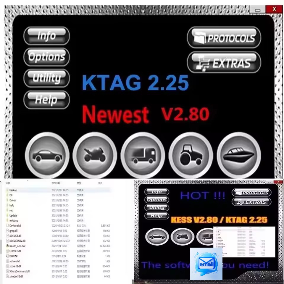 Tractor Implement - Ktag 2.25/V7.020 & Ksuite 2.80 소프트웨어