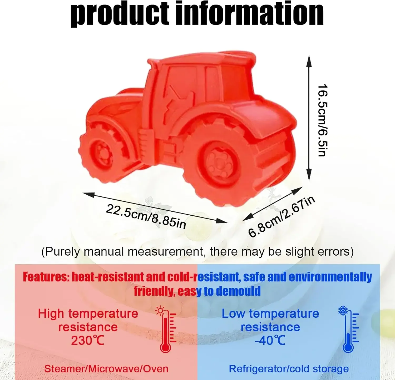 3D 트랙터 실리콘 베이킹 몰드, DIY 자동차 케이크 - Tractor Implement 리뷰 및 가격